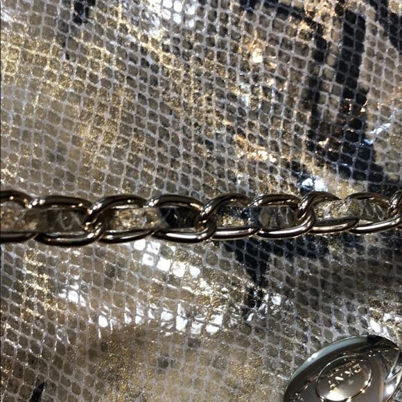 DKNY Large Python Print Leather Crossbody - Picture 13 of 14